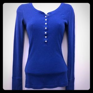 Abercrombie & Finch Thermal Blue Button Rhinestone